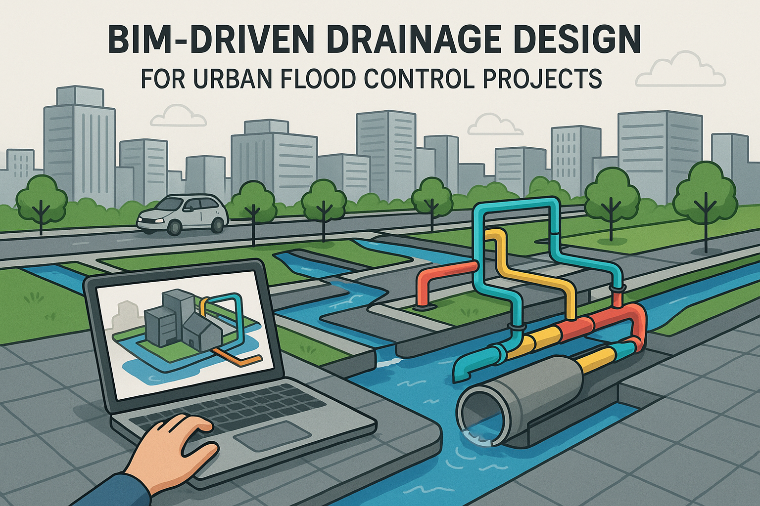 BIM-Driven Drainage Design for Urban Flood Control Projects